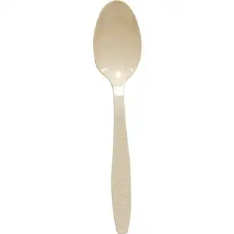 Solo Extra Heavyweight Cutlery - 1000/Carton - Teaspoon - 1 x Teaspoon - Breakroom - Disposable - Textured - Champagne