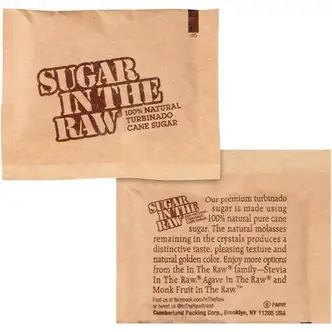 Sugar In The Raw Natural Turbinado Cane Sugar Packets - PacketMolasses Flavor - Natural Sweetener - 2/Carton - 200 Per Box