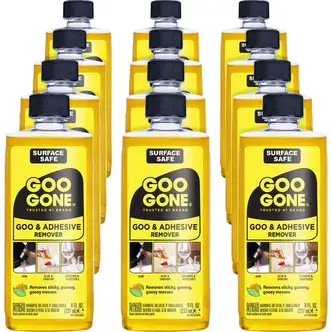 Goo Gone Gum/Glue Remover - For Multipurpose - 8 fl oz (0.3 quart) - Citrus Scent - 12 / Carton - Easy to Use - Orange