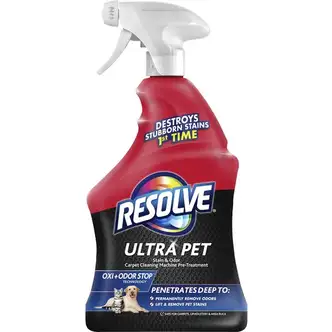 Resolve Ultra Stain/Odor Remover - For Cat, Dog - Recommended for Stain Removal, Odor Removal, Urine Stain, Feces, Urine Smell, Vomit, Red Wine, Juice, Residue, Food Stain - Fresh Scent - 1 quart - 1