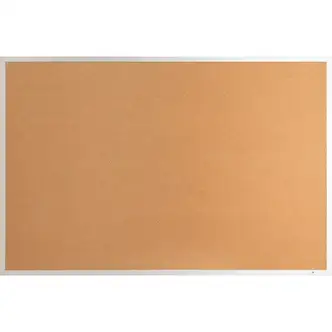 Lorell Bulletin Board - 48" Height x 72" Width - Cork Surface - Long Lasting, Warp Resistant - Silver Aluminum Frame - 1 Each