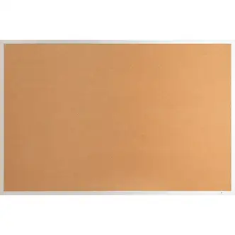 Lorell Bulletin Board - 36" Height x 48" Width - Cork Surface - Long Lasting, Warp Resistant - Brown Aluminum Frame - 1 Each