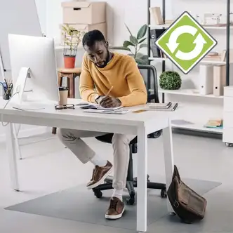 Ecotex® Enhanced Polymer Rectangular Chair Mat with Anti-Slip Backing for Hard Floors - 30" x 48" - Hard Floor, Pile Carpet, Home, Office - 48" Length x 30" Width x 0.075" Depth x 0.075" Thickness - Rectangular - Polymer - Clear - 1Each - TAA Complian