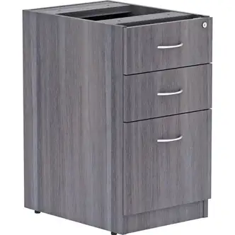Lorell Essentials Series Box/Box/File Fixed File Cabinet - 16" x 22"28.3" - File, Box Drawer(s) - Finish: Laminate, Weathered Charcoal - File Drawer