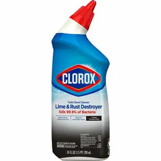Clorox Toilet Bowl Cleaner Lime & Rust Destroyer - 24 fl oz (0.8 quart)Bottle - 360 / Bundle - Deodorize, Bleach-free - Clear