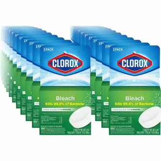 Clorox Ultra Clean Toilet Tablets Bleach - 3.50 oz (0.22 lb) - 2 / Pack - 420 / Bundle - Deodorize, Easy to Use - White
