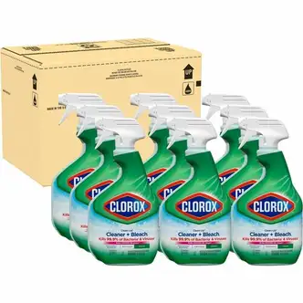 Clorox Clean-Up All Purpose Cleaner with Bleach - For Multi Surface - 32 fl oz (1 quart) - Original Scent - 9 / Carton - Deodorize, Disinfectant, Easy to Use - Multi