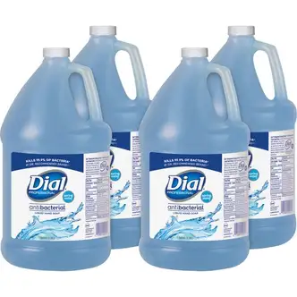 Dial Spring Water Scent Liquid Hand Soap - Spring Water ScentFor - 1 gal (3.8 L) - Kill Germs - Hand - Moisturizing - Blue - 4 / Carton