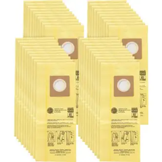 Hoover HushTone Vacuum Bags - 40 / Carton - Disposable, Micro Allergen - Yellow