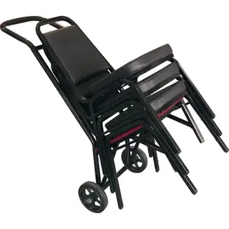 Holland Bar Stools Stacker Chair Dolly - 8" Caster Size - Hard Rubber, Steel - x 20" Width x 29" Depth x 47" Height - Black - 1 Each