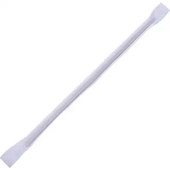 Genuine Joe Paper Straw - 7.3" Height x 0.3" Diameter - Paper - 500 / Box - White