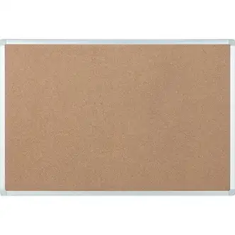 Bi-silque Ayda Cork Bulletin Board - 0.50" Height x 24" Width x 36" Depth - Cork Surface - Self-healing, Durable, Resilient, Heavy-gauge - Aluminum Frame - 1 Each - 24" x 36" x 0.5"