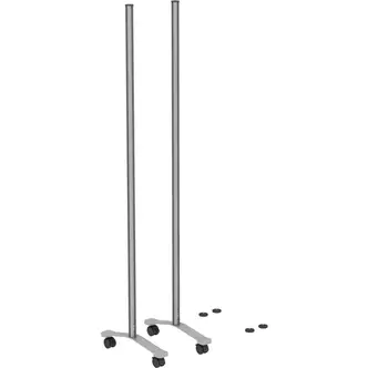 Lorell Adaptable Panel Legs for 50"H Configuration - 18.8" Width x 2" Depth x 71" Height - Aluminum - Silver
