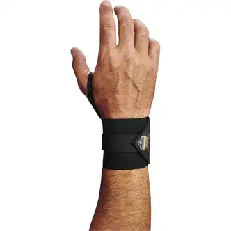 Ergodyne ProFlex 420 Wrist Wrap w/Thumb Loop - 6 / Carton - Small (S)/Medium (M) - Elastic, Woven