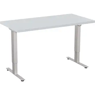 Special-T 24x48" Patriot 2-Stage Sit/Stand Table - Gray Rectangle Top - Silver Gray Base - 27" to 46" Adjustment x 48" Table Top Width x 24" Table Top Depth - 46" Height - Assembly Required - 1 Each - TAA Compliant