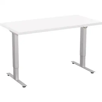 Special-T 24x48" Patriot 2-Stage Sit/Stand Table - White Rectangle Top - 27" to 46" Adjustment x 48" Table Top Width x 24" Table Top Depth - 46" Height - Assembly Required - 1 Each - TAA Compliant