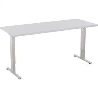 Special-T 24x60" Patriot 2-Stage Sit/Stand Table - Gray Rectangle Top - Silver Gray Base - 27" to 46" Adjustment x 60" Table Top Width x 24" Table Top Depth - 46" Height - Assembly Required - 1 Each - TAA Compliant
