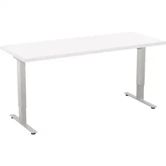 Special-T 24x60" Patriot 2-Stage Sit/Stand Table - White Rectangle Top - 27" to 46" Adjustment x 60" Table Top Width x 24" Table Top Depth - 46" Height - Assembly Required - 1 Each - TAA Compliant