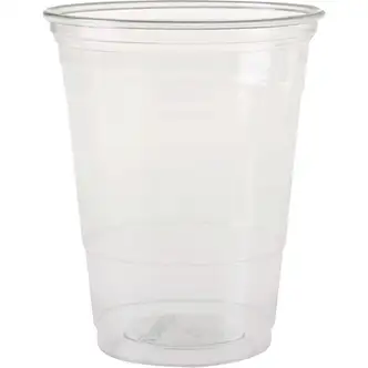 Solo 16 oz Plastic Cold Party Cups - 50.0 / Bag - Round - 20 / Carton - Translucent - Polystyrene - Cold Drink, Party, Soda, Juice, Concession Stand