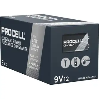 Duracell 9-Volt Procell Alkaline Constant Batteries, 12-Packs - For Industrial - 9V - 692 mAh - 9 V DC - 6 / Carton