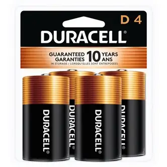 Duracell Coppertop Alkaline D Battery 4-Packs - For Multipurpose - D - 1.5 V DC - 48 / Carton