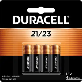 Duracell MN21/23 Alkaline Battery 4-Packs - For Car Alarm, Motion Detector, Garage Door Opener, Door Lock, Security Device, Keyfob Transmitter, GPS Device, Remote Control, Child Locator - 12 V DC - 36 / Carton