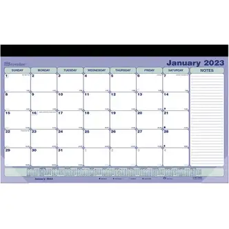 Brownline Magnetic Calendar - Monthly - 12 Month - January 2024 - December 2024 - 1 Month Single Page Layout - Twin Wire - Desk Pad - Multi - Chipboard, Paper - 10.9" Height x 17.8" Width - Reinforced, Sturdy, Ruled Daily Block, Reference Calendar, Notes 