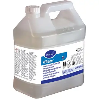 Diversey PERdiem General Purpose Cleaner - Concentrate - 192 fl oz (6 quart) - 2 / Carton - Heavy Duty, Dye-free, Phosphorous-free, Fragrance-free, Odorless, Color-free - Clear