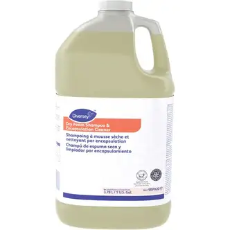 Diversey Dry Foam Shampoo & Cleaner - 128 fl oz (4 quart) - Floral Scent - 4 / Carton - Easy to Use, Residue-free - Straw
