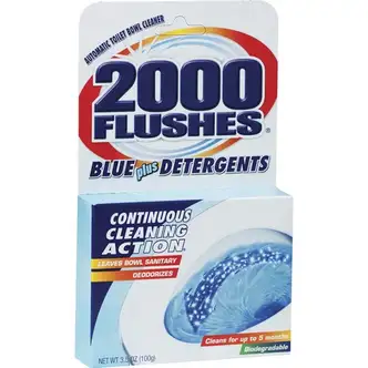 WD-40 2000 Flushes Automatic Toilet Bowl Cleaner - 3.50 oz (0.22 lb) - 12 / Carton - Deodorize, Long Lasting - Blue