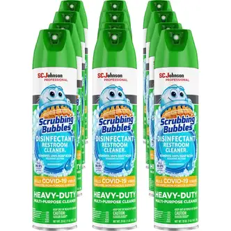 Scrubbing Bubbles® Disinfectant Cleaner - Ready-To-Use - 25 fl oz (0.8 quart) - 12 / Carton - Non-porous, Heavy Duty, Fume-free - White