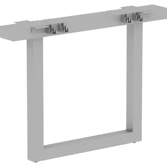 Lorell Relevance Series Middle Unite Leg - 38.6" x 6.3"28.5" - Finish: Silver, Powder Coated