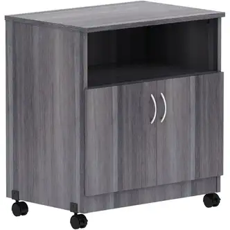 Lorell Mobile Machine Stand with Shelf - 30.5" Height x 28" Width x 19.8" Depth - Countertop - Weathered Charcoal
