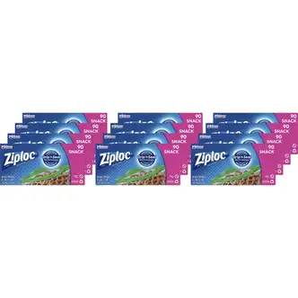 Ziploc Snack Size Storage Bags - 3.25" Width x 6.50" Length - Seal Closure - Clear - Plastic - 1080/Carton - Snack, Vegetables, Fruit, Vegetables