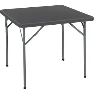 Iceberg IndestrucTable TOO Square Folding Table - Square Top - Powder Coated Base - 200 lb Capacity - 34" Table Top Length x 34" Table Top Width - 29" Height - Gray - High-density Polyethylene (HDPE) Top Material - 1 Each