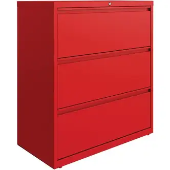 Lorell Fortress Series Lateral File - 36" x 18.6" x 40.3" - 3 x Drawer(s) for File - Letter, Legal, A4 - Lateral - Hanging Rail, Magnetic Label Holder, Durable, Nonporous Surface, Interlocking, Locking Bar, Ball Bearing Slide, Reinforced Base, Leveling Gl