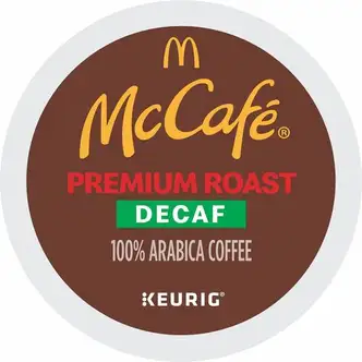 McCafé® K-Cup Decaf Premium Roast Coffee - Compatible with Keurig Brewer - Medium - 24 / Box