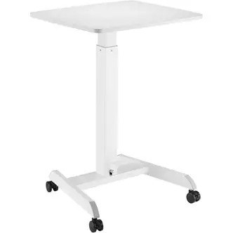 Kantek Mobile Height Adjustable Sit to Stand Desk - Rectangle Top - 17.60 lb Capacity - Adjustable Height - 29.60" to 44.20" Adjustment x 23.60" Table Top Width x 20.50" Table Top Depth - 44.20" Height x 23.60" Width x 20.50" Depth - Assembly Required - W