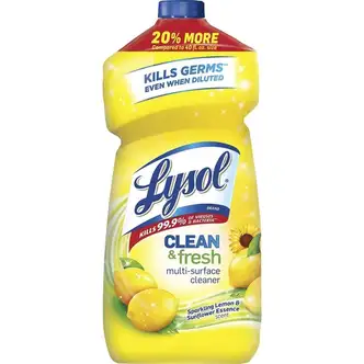Lysol Multisurface Lemon Cleaner - 48 oz (3 lb) - Lemon ScentSqueeze Bottle - 1 Each - Versatile - Yellow