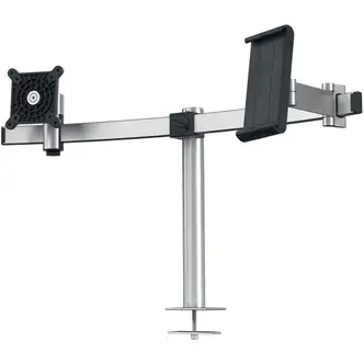 DURABLE Desk Mount for Monitor, Tablet, Curved Screen Display - Silver - Height Adjustable - 1 Display(s) Supported - 38" Screen Support - 17.64 lb Load Capacity - 1 Each
