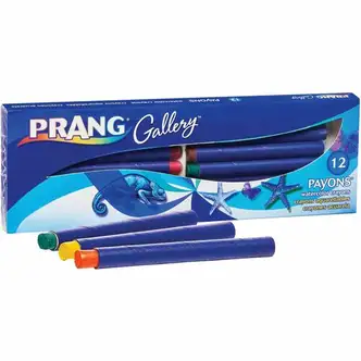 Prang Watercolor Crayons - 3.5" Length - 0.3" Diameter - Multi - 12 Each