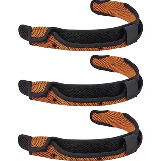 Skullerz 8984 Hard Hat Sweatband Replacement (3-Pack) - 3 Pack - Hook & Loop Attachment - Orange