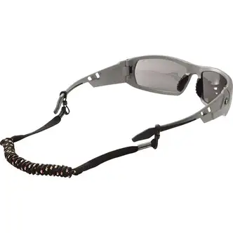 Skullerz 3280 Elastic Coil Eyewear Lanyard - 6 / Carton - 0.3" Height x 1.5" Width x 12" Length - Black - Elastic, Nylon