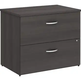 Bush Business Furniture Studio C 2 Drawer Lateral File Cabinet - 35.7" x 23.4"29.8" - 2 x File Drawer(s) - Finish: Storm Gray, Thermofused Laminate (TFL)
