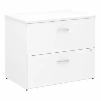 Bush Business Furniture Studio C 2 Drawer Lateral File Cabinet - 35.7" x 23.4"29.8" - 2 x File Drawer(s) - Finish: White, Thermofused Laminate (TFL)
