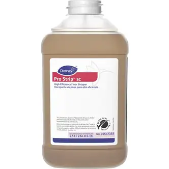 Diversey Pro Strip SC High Efficiency Floor Stripper - Concentrate - 84.5 fl oz (2.6 quart) - Solvent ScentBottle - 2 / Carton - Low Odor, No-mess, Non Ammoniated, Butyl-free - Amber