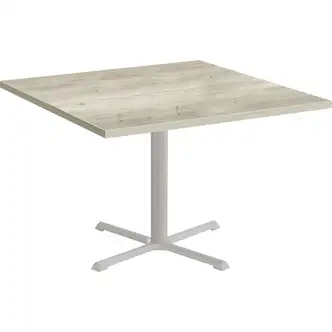 Special-T StarX-2 Dining Table - Aged Driftwood Square Top - Gray, Powder Coated Base - 36" Table Top Length x 36" Table Top Width - 29" HeightAssembly Required - 1 Each