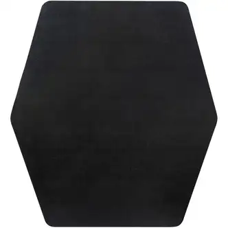 ES ROBBINS Game Zone Chair Mat - Medium Pile Carpet, Hard Floor - 46" Length x 42" Width - Hexagon - Vinyl - Black - 1Each