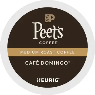 Peet's Coffee® K-Cup Cafe Domingo Coffee - Compatible with Keurig Brewer - Medium - 22 / Box