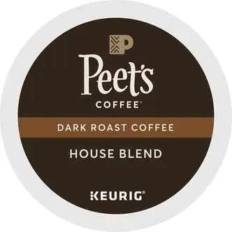 Peet's Coffee® K-Cup House Blend Coffee - Compatible with Keurig Brewer - Dark - 22 / Box